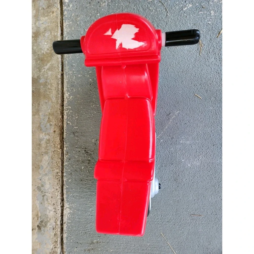 Vtg Little Tikes Step 2 Red Motorcycle Toddler Ride On Toy Indoor Outdoor Bike